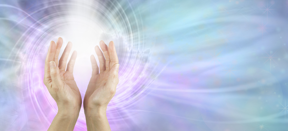 Channeling,vortex,healing,energy, ,female,hands,reaching,up,with